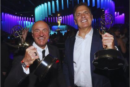 Shark Tank Judges with their Emmy Award