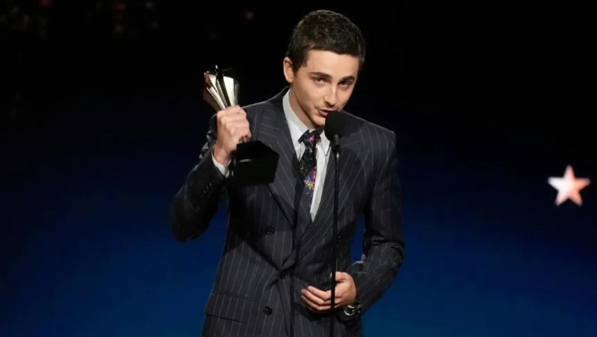 Timothée Chalamet Shark Tank Golden Globes